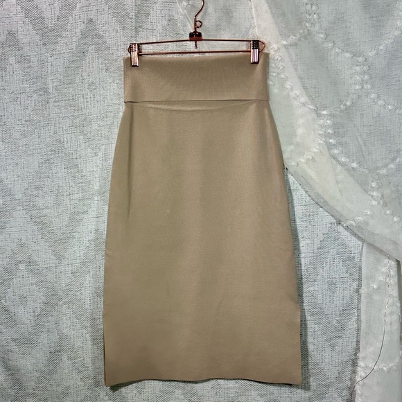 MM.Lafleur New York Harlem jardigan knit fold over midi skirt in latte size S - Picture 6 of 8